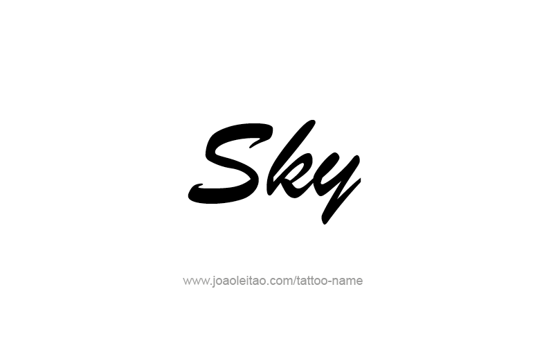 Tattoo Design Name Sky   