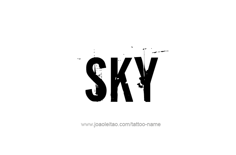 Tattoo Design Name Sky   