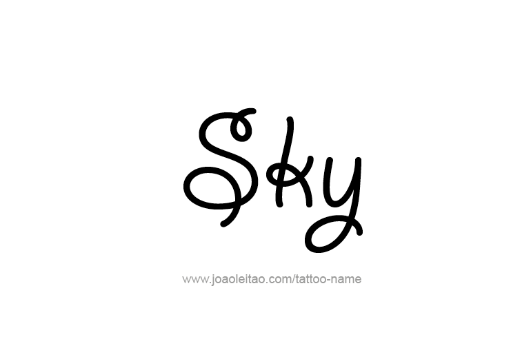 Tattoo Design Name Sky   