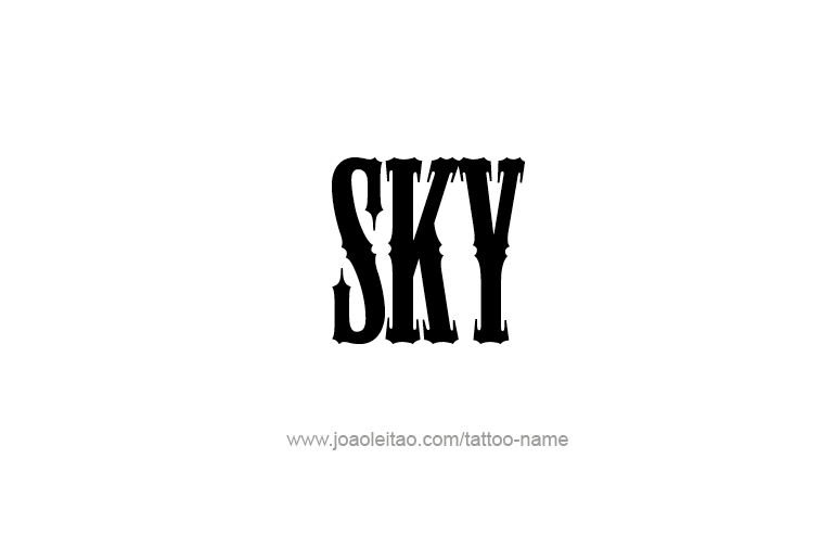 Tattoo Design Name Sky   