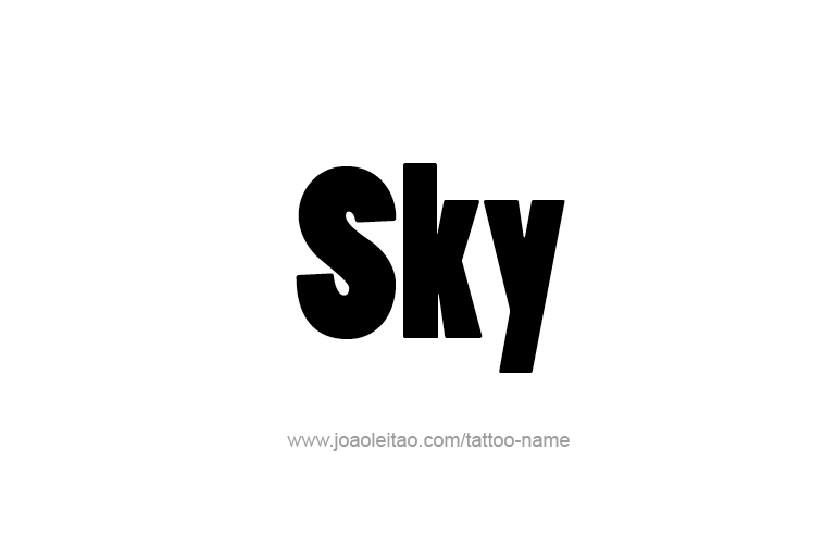 Tattoo Design Name Sky   