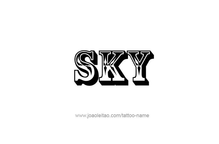 Tattoo Design Name Sky   