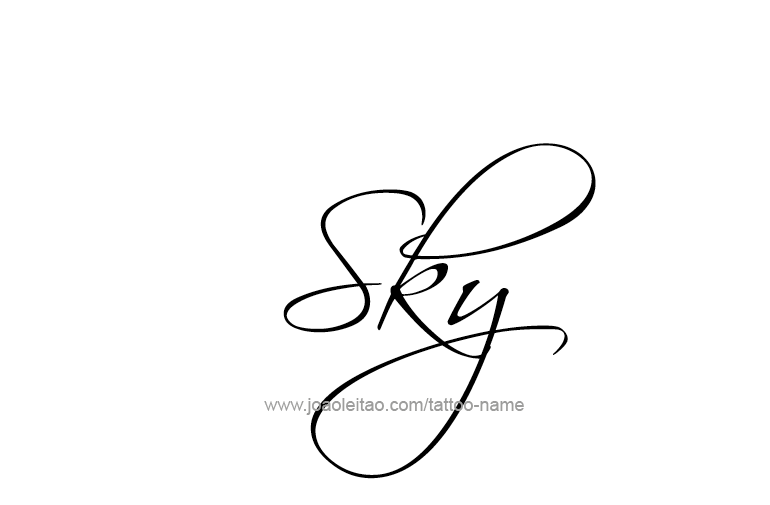 Tattoo Design Name Sky   