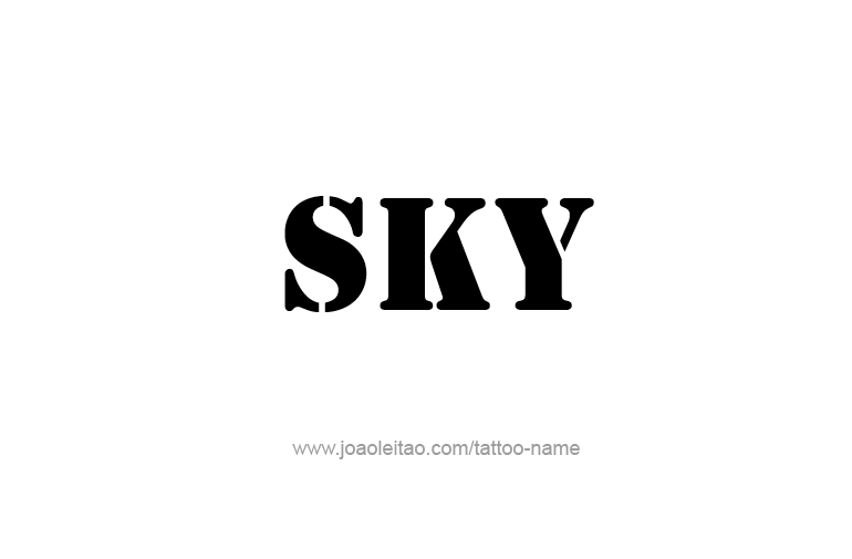 Tattoo Design Name Sky   