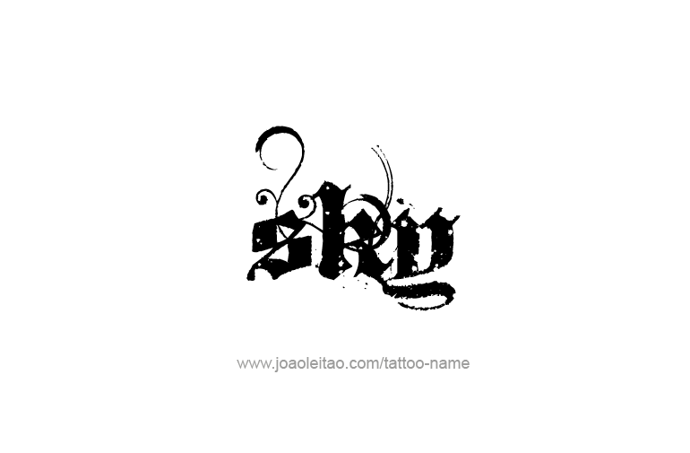 Tattoo Design Name Sky   