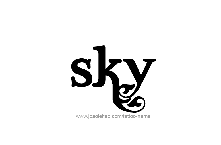 Tattoo Design Name Sky   