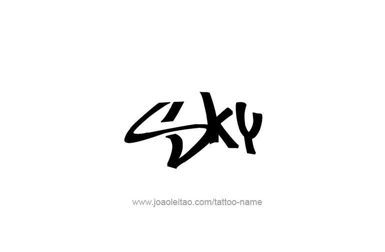 Tattoo Design Name Sky   