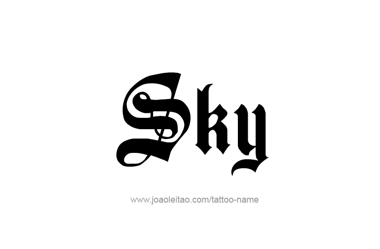 Tattoo Design Name Sky   