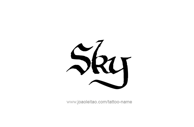 Tattoo Design Name Sky   