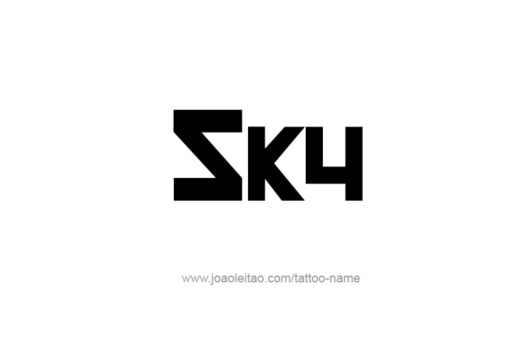 Tattoo Design Name Sky   