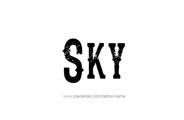 Tattoo Design Name Sky   