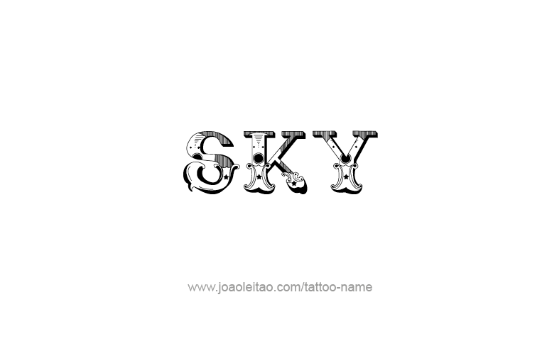 Tattoo Design Name Sky   