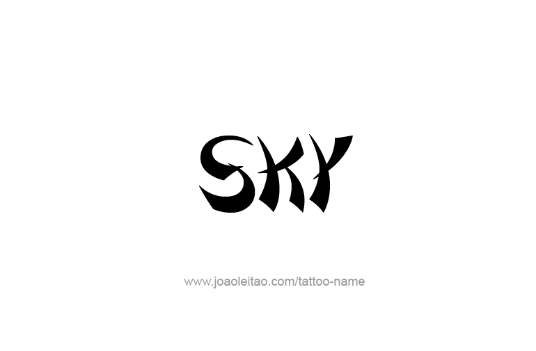 Tattoo Design Name Sky