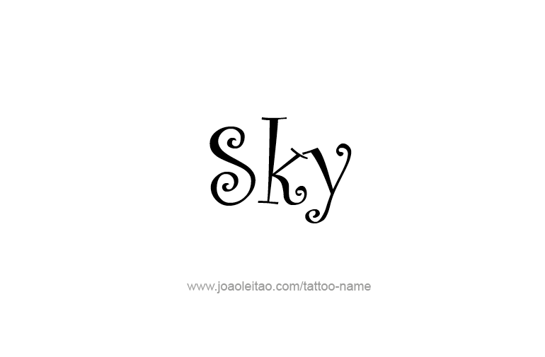 Tattoo Design Name Sky   