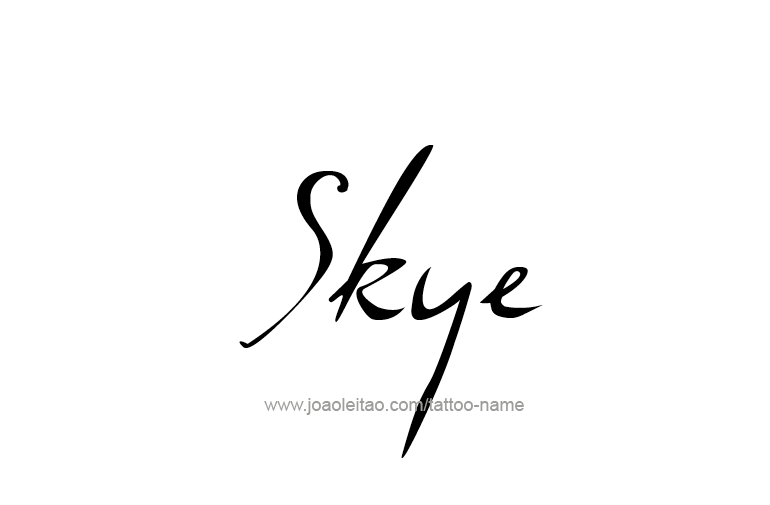 Tattoo Design Name Skye   