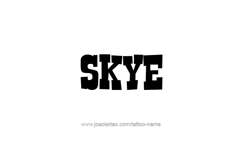 Tattoo Design Name Skye   