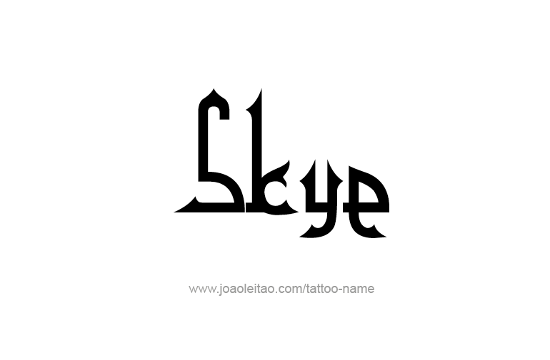 Tattoo Design Name Skye   