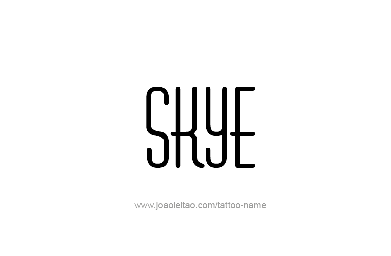 Tattoo Design Name Skye   