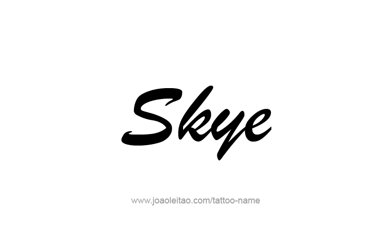 Tattoo Design Name Skye   