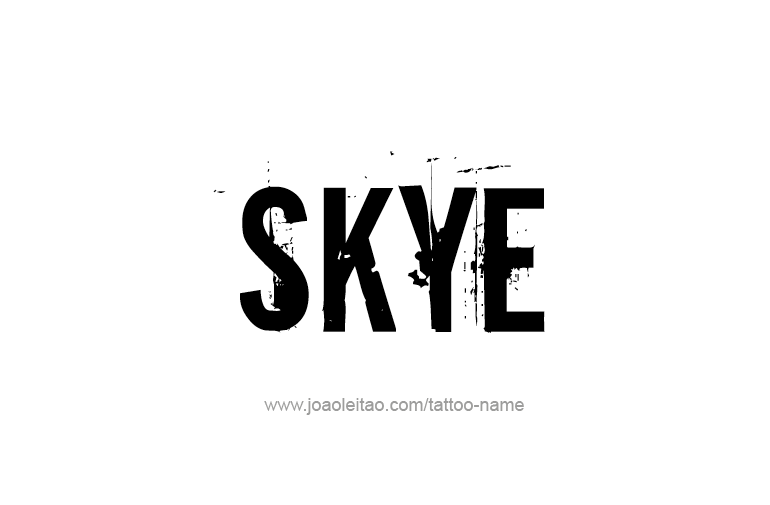 Tattoo Design Name Skye   