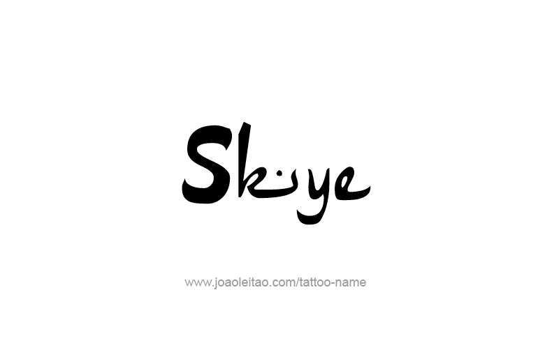 Tattoo Design Name Skye   