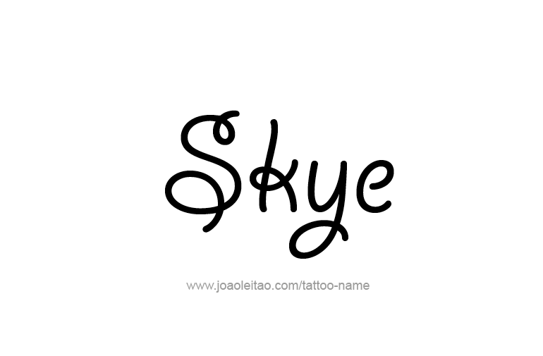 Tattoo Design Name Skye   