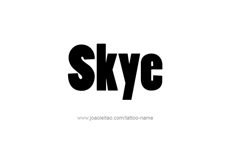 Tattoo Design Name Skye   