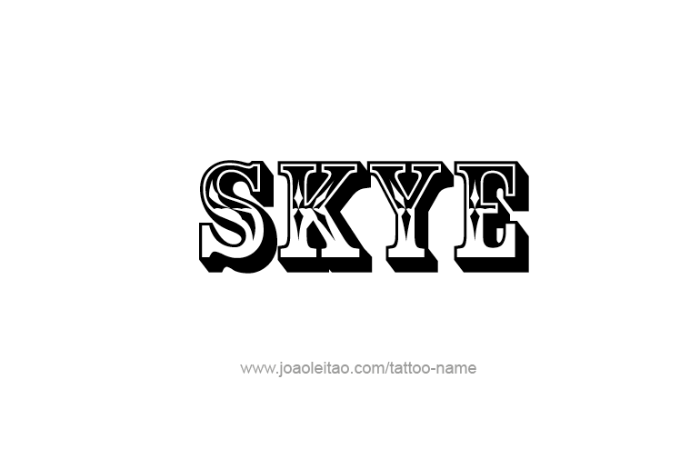 Tattoo Design Name Skye   