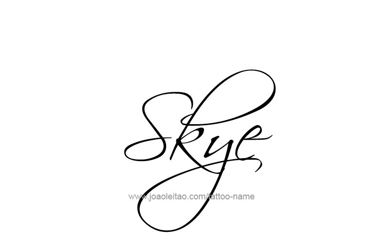 Tattoo Design Name Skye   
