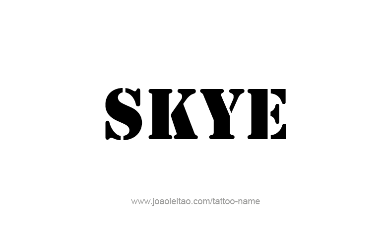 Tattoo Design Name Skye   