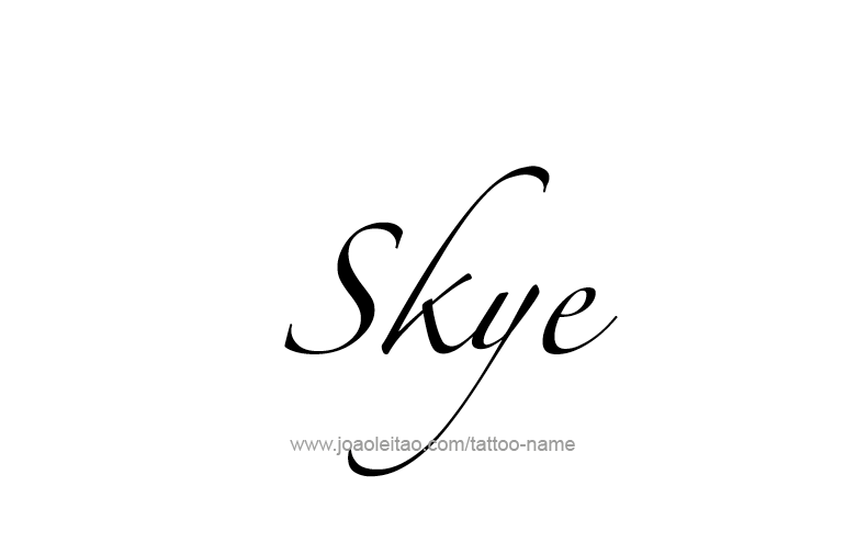 Tattoo Design Name Skye   