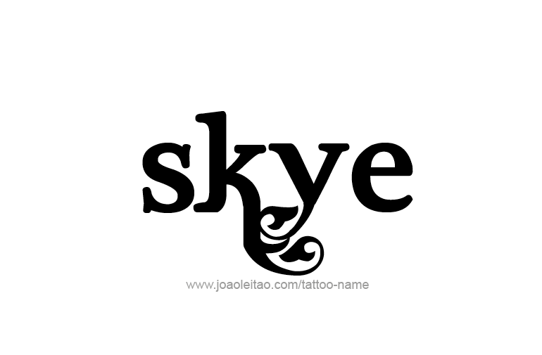 Tattoo Design Name Skye   