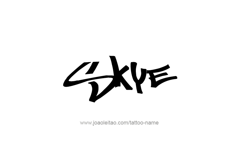 Tattoo Design Name Skye   