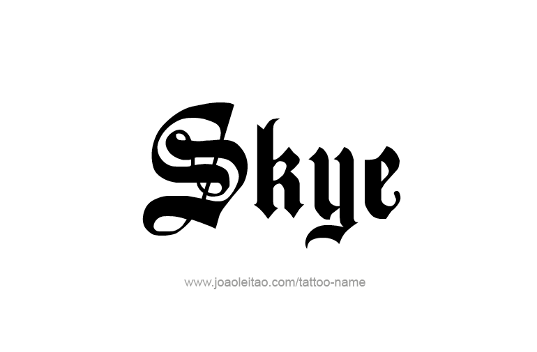 Tattoo Design Name Skye   