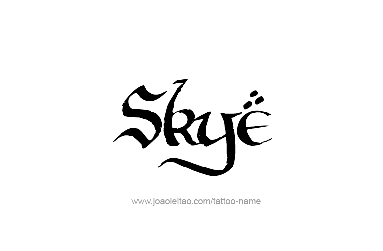 Tattoo Design Name Skye   