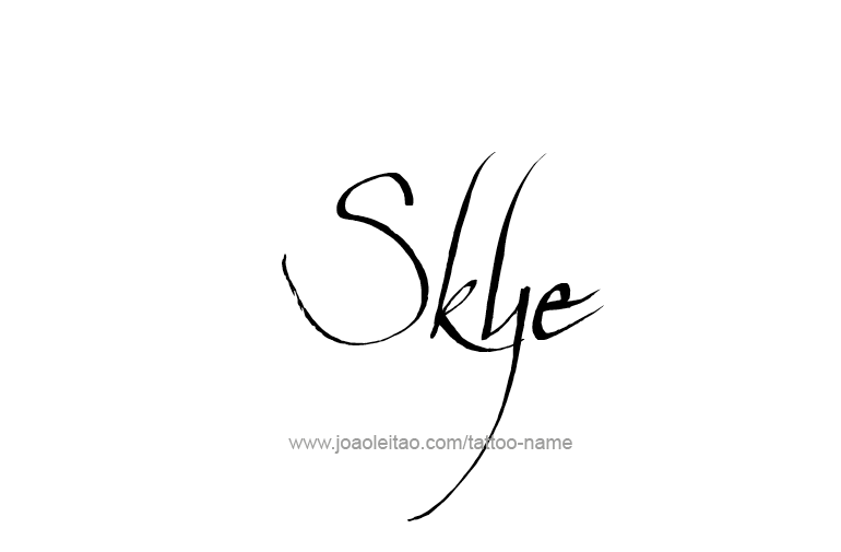 Tattoo Design Name Skye   