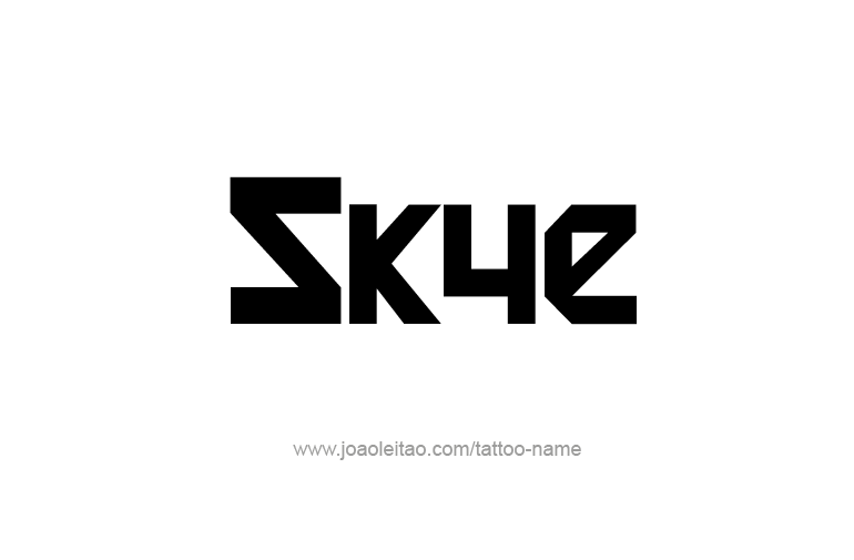 Tattoo Design Name Skye   