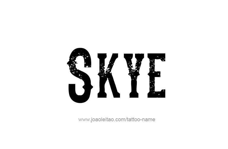 Tattoo Design Name Skye   