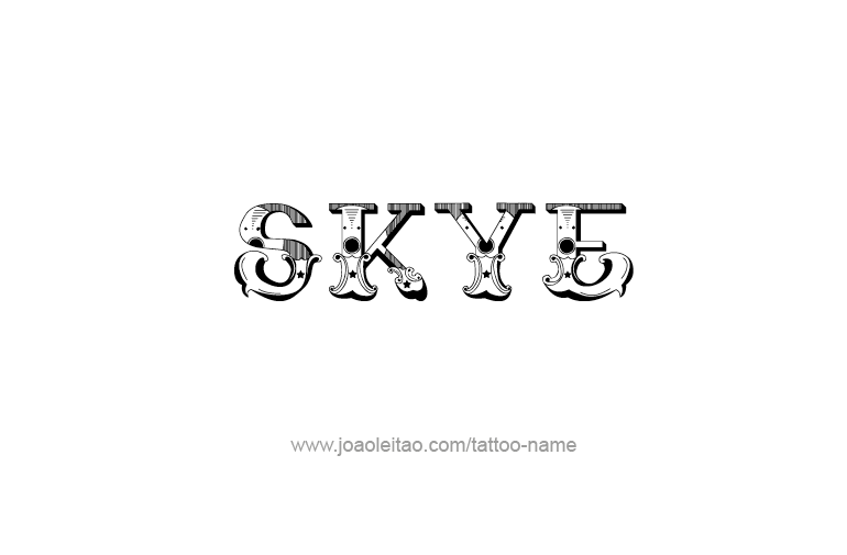 Tattoo Design Name Skye   