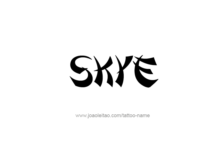 Tattoo Design Name Skye