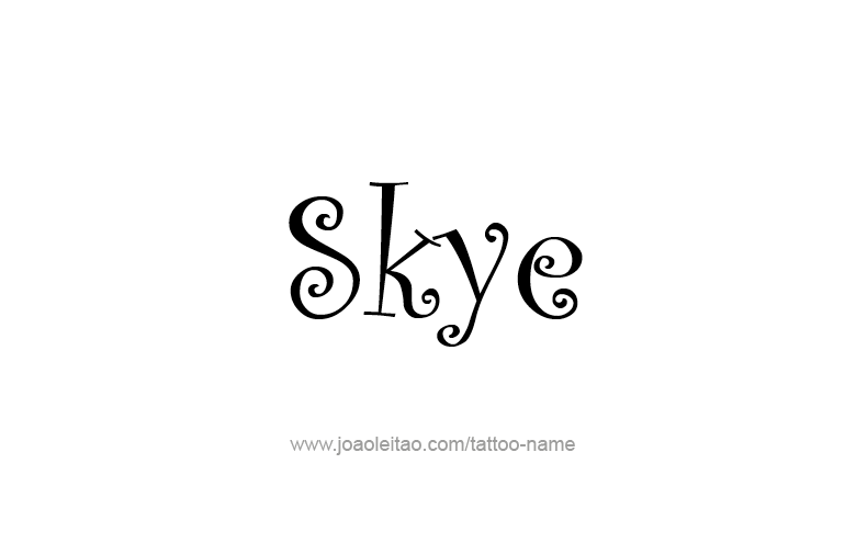 Tattoo Design Name Skye   