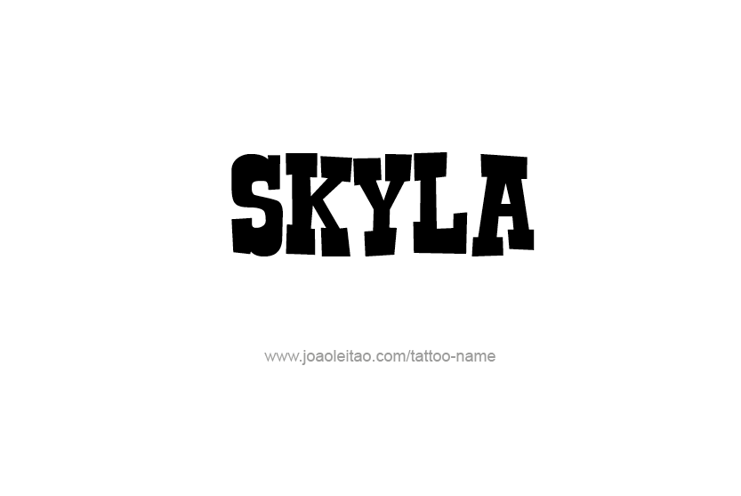 Tattoo Design Name Skyla   