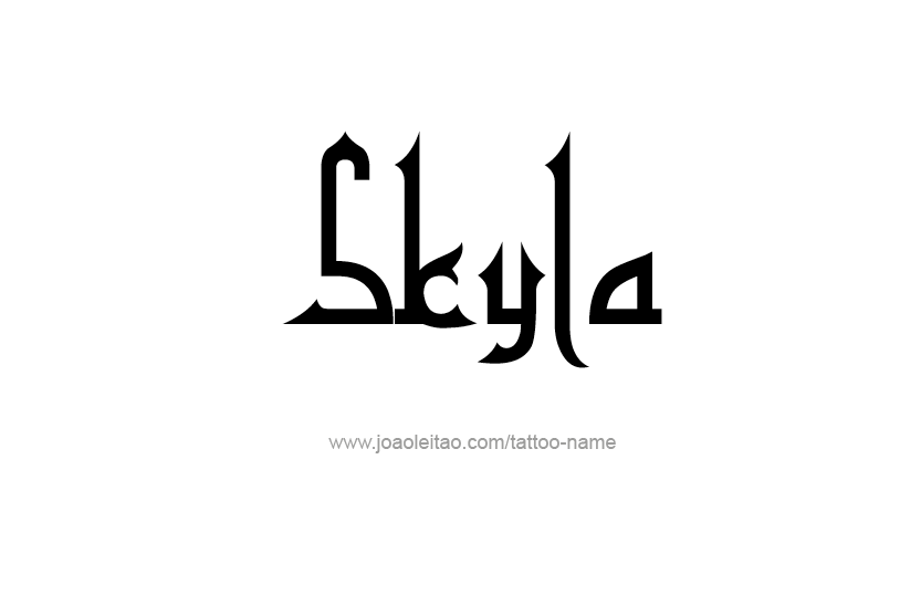 Tattoo Design Name Skyla   