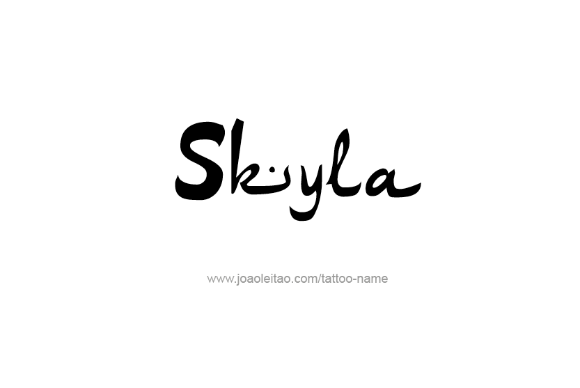 Tattoo Design Name Skyla   