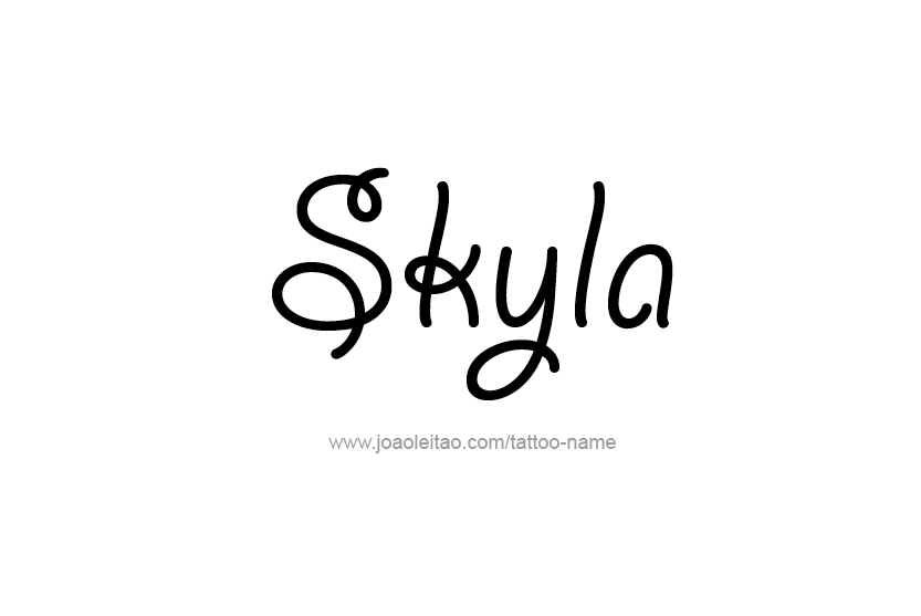 Tattoo Design Name Skyla   