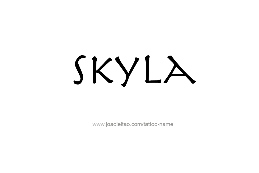 Tattoo Design Name Skyla   