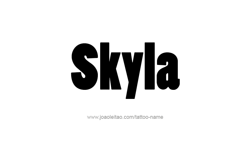 Tattoo Design Name Skyla   