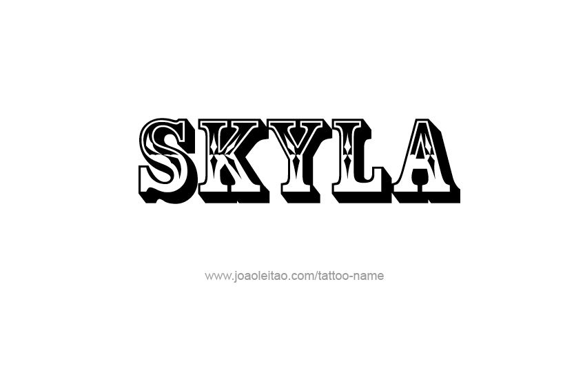 Tattoo Design Name Skyla   