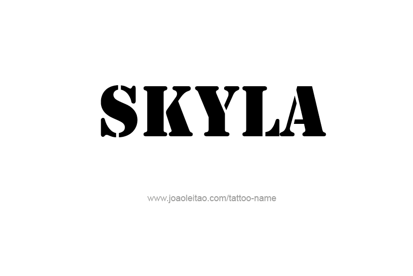 Tattoo Design Name Skyla   