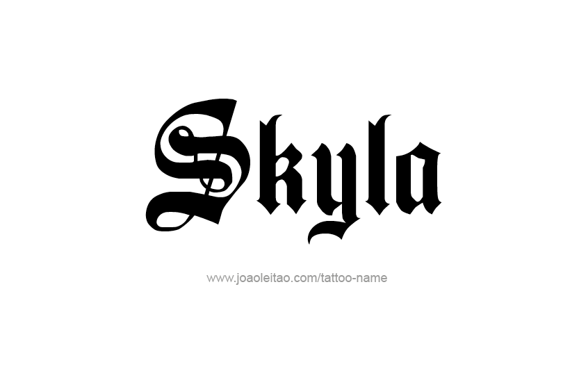 Tattoo Design Name Skyla   